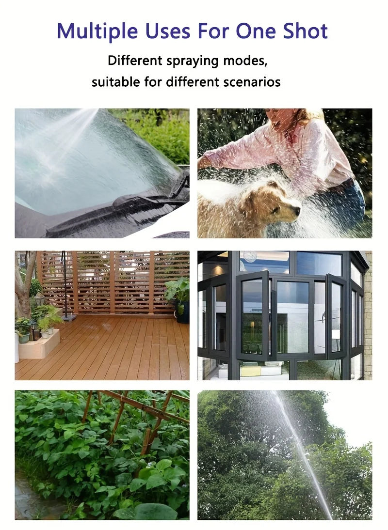 Portable Power Washer 2x Stronger High Pressure Water Gun for Car Washing Watering Plants Durable Plastic Ergonomic No Battery