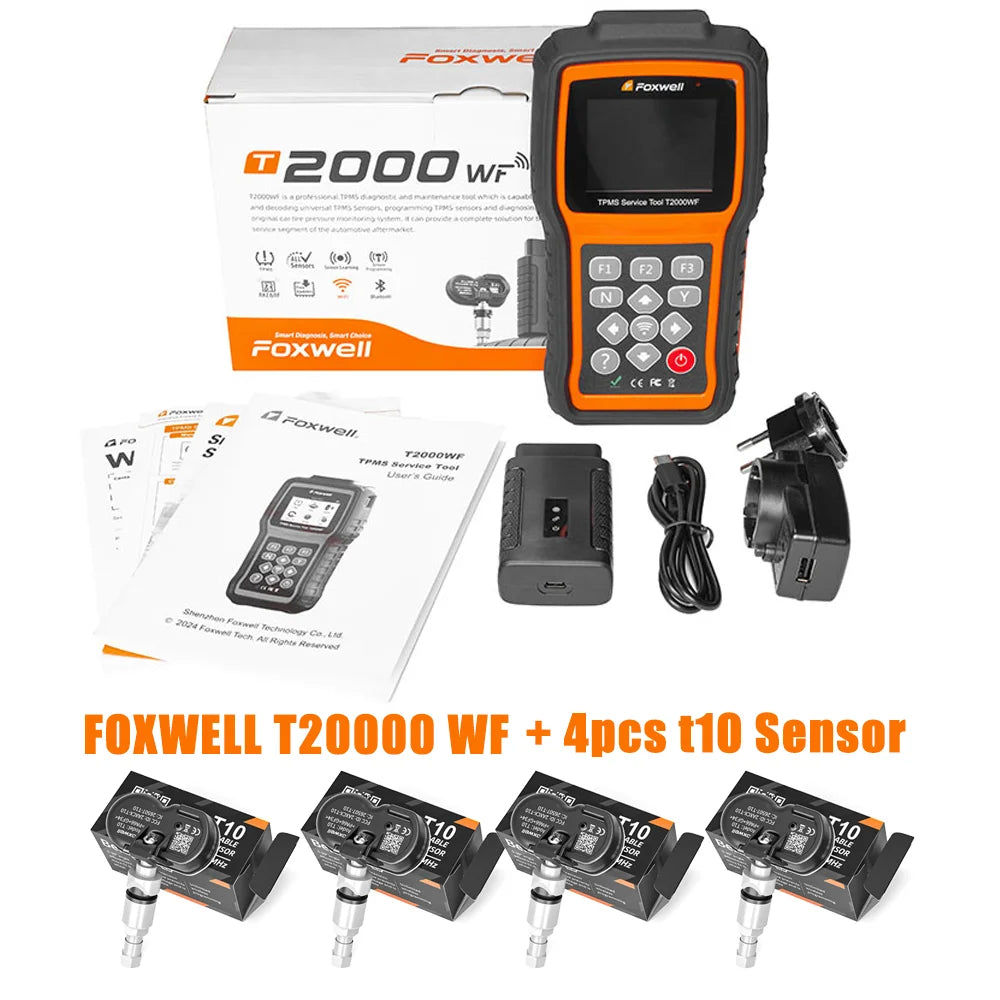 FOXWELL T2000 WF TPMS Diagnostic Tool for Car Tire Pressure Monitor System Programming Diagnosis Sensors Program PK T2000 pro