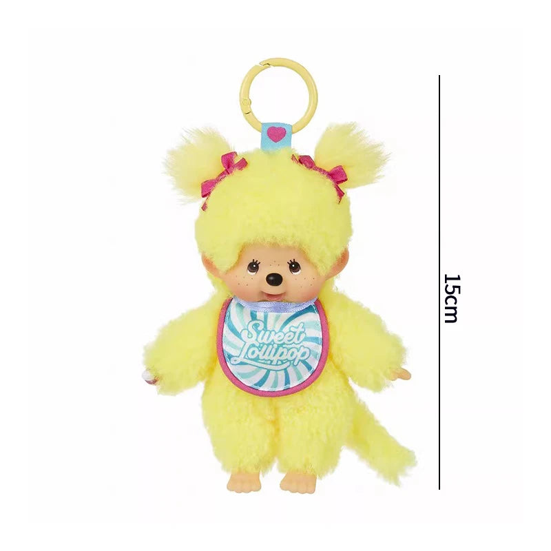 Monchhichi Plush Keychain Kawaii Monchichi Pendant Backpack Charms Cartoon Monchich Keyring Party Favor Gifts 키티 몬치치 モンチッチ