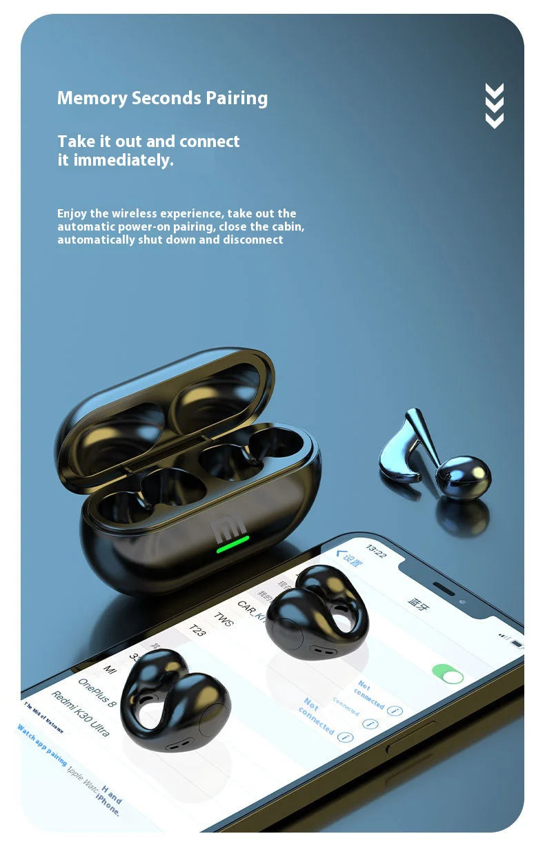 XIAOMI T7500 Bluetooth Earphones Bone Conduction Stereo Sports Life Waterproof Earphones with Microphone for Gaming and Music