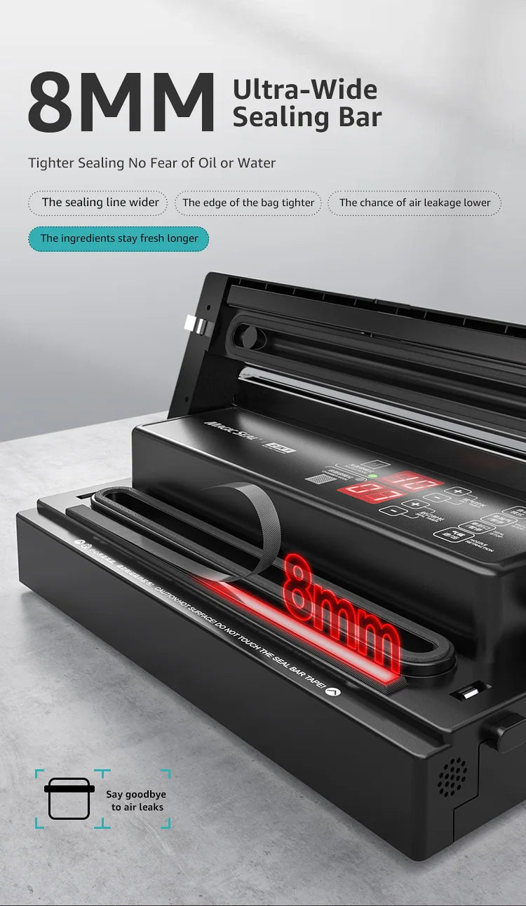 Vacuum Sealer Machine MAGIC SEAL MS300 for Food Plastic Packaging Sealer Mylar Bags Sealer Sealing machine Automatic Manual Mode