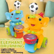 Funny elephant toy car,Electronic Suspended blowing ball pet toys with sound light Birthday Christmas gifts for boys girls