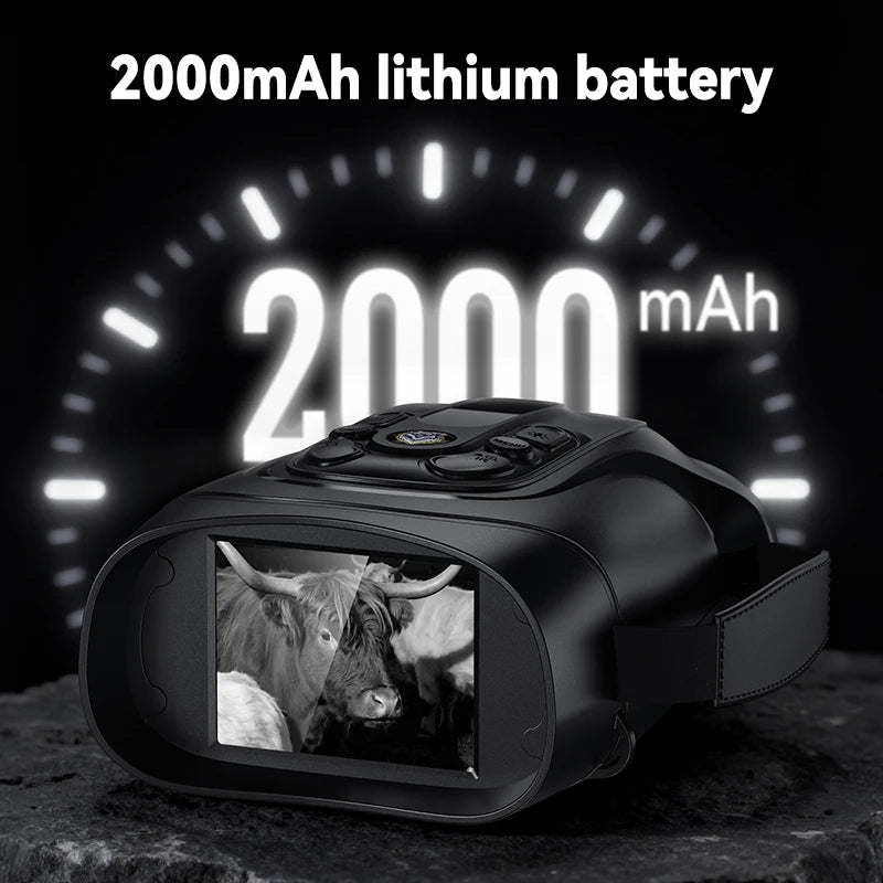 Night Vision Binoculars Goggles 10X Digital Zoom 5W Infrared Telescope 800M Full Dark Viewing Video Record Hunting Telescope