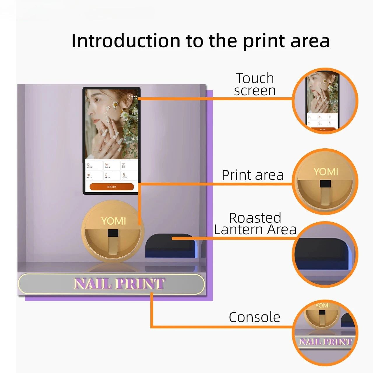 3D Smart Nails Printer Vending Machine Self Service Nail Art Machine With Automatic Nail Printer Machine