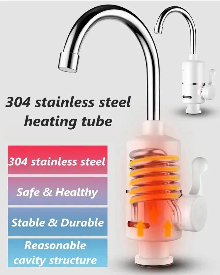 220V 3000W Electric Water Heater Kitchen Instant Hot Water Tap Heater Water Faucet Instantaneous Heater Heating Tap