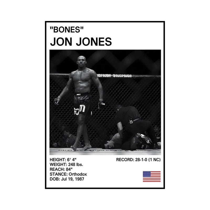 no frame Black and White Boxing Legends Canvas Poster Boxing Inspirational Canvas Painting Print Wall Art for Gym Bedroom Home