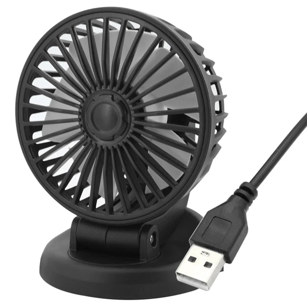 USB Charge Dual Head Fan Car Seat Back Cooling Fan Summer 360 Degree Rotation Auto Headrest Ventilation Fan Neck Cooler