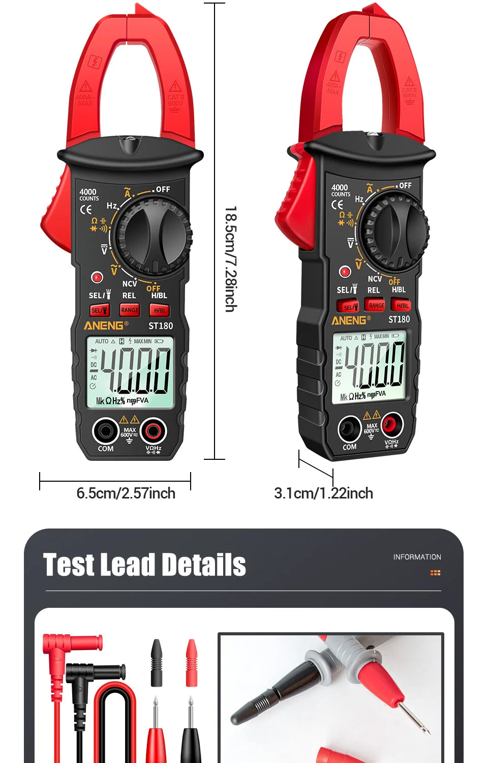 Current Clamp Meter Digital Voltage Tester