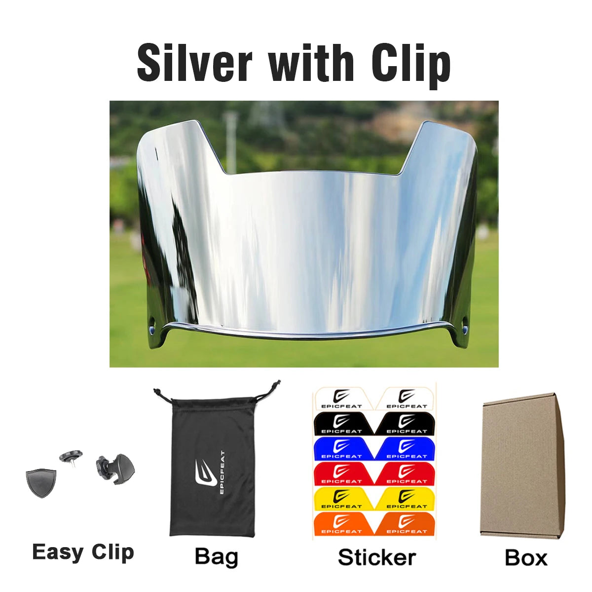 Universal Chrome Football Visor with Clip for American Football Helmet Eye Shield Visor for Adult And Youth Rugby Helmet