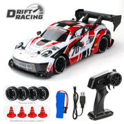 1:24 RC Drift Car, 2.4GHz High Speed 4WD Remote Control Racing Vehicle, LED Lights Electric Toy for Kids Boys Adults