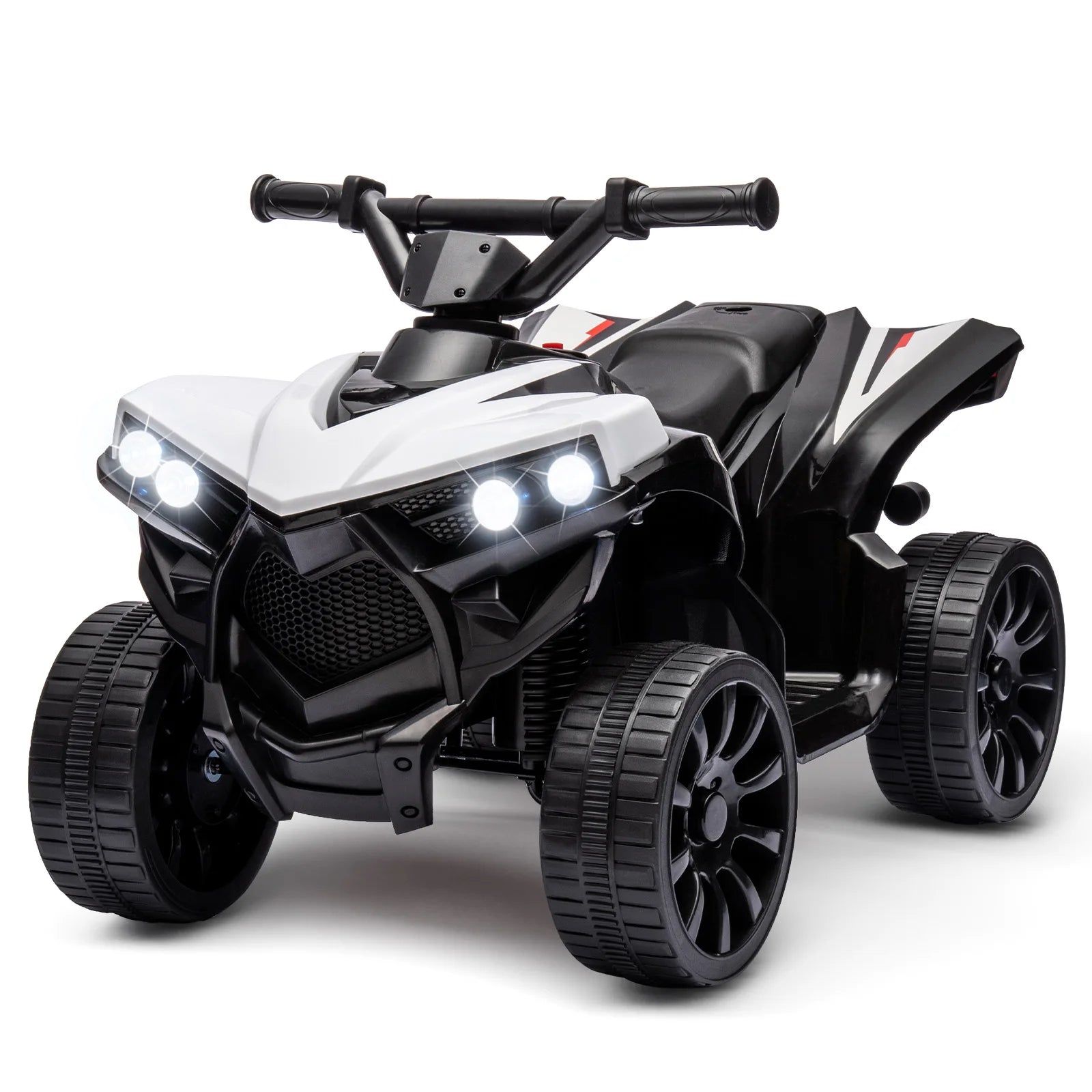 6V Battery Powered Kids Electric ATV, Ride On Toys 4-Wheeler Quad for Boys and Girls, 1.8MPH Max Speed, Treaded Tires,Rubber Handles, Push-Button Accelerator