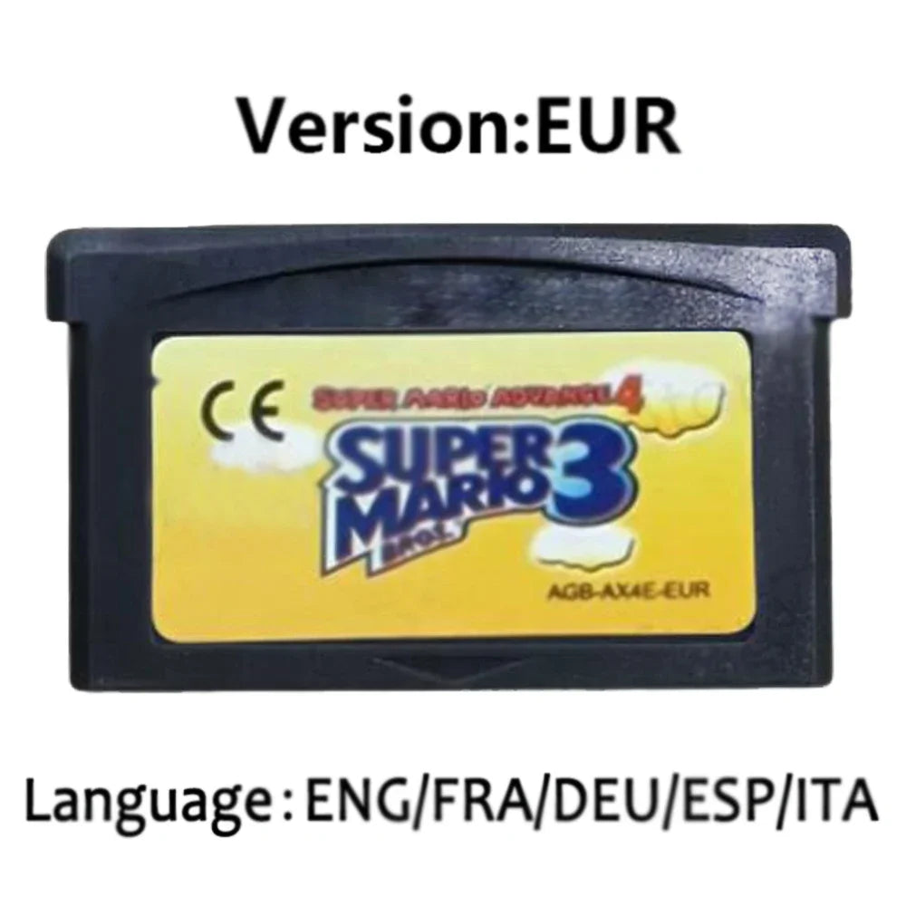 Mario GBA Games cards EUR USA Version