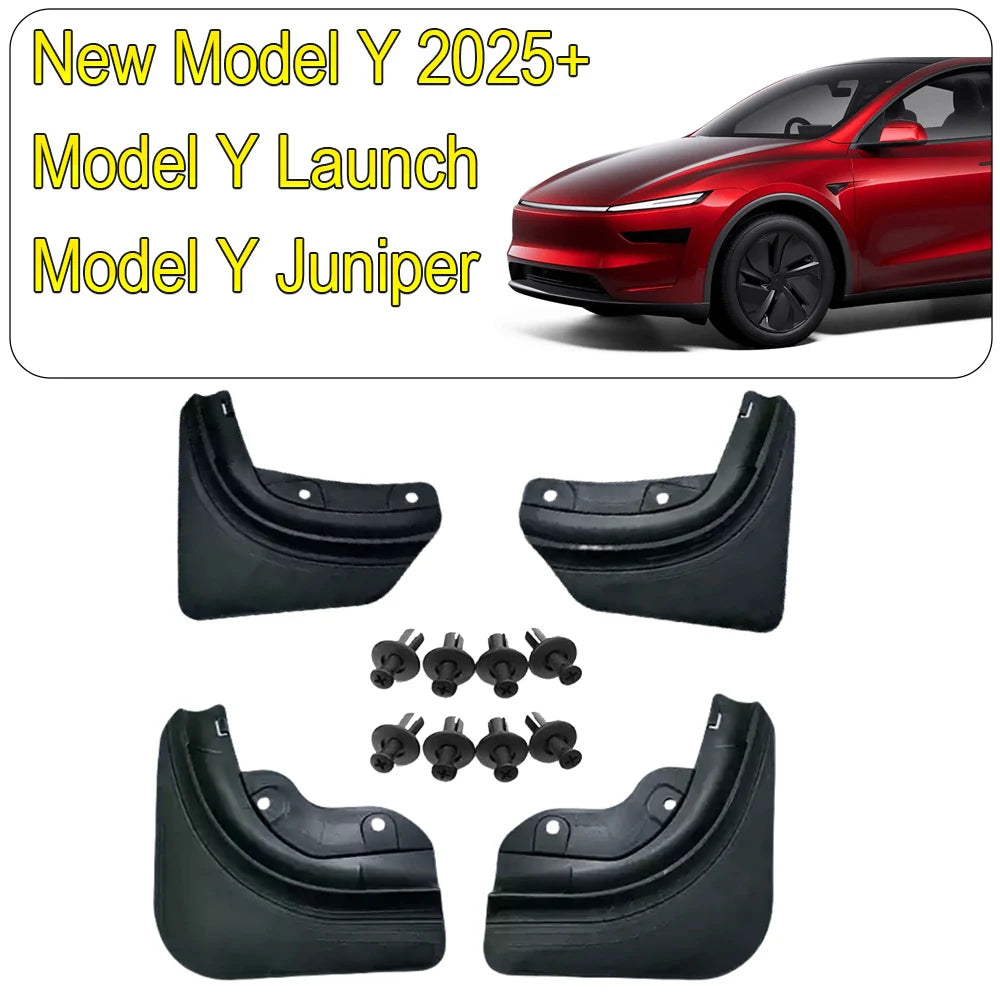 Protect Paint Mud Flap for Tesla Model 3 Y YL Accessories 2025 2026 Mud Flaps Tire Splash Guards All Weather Mudflap Accessories