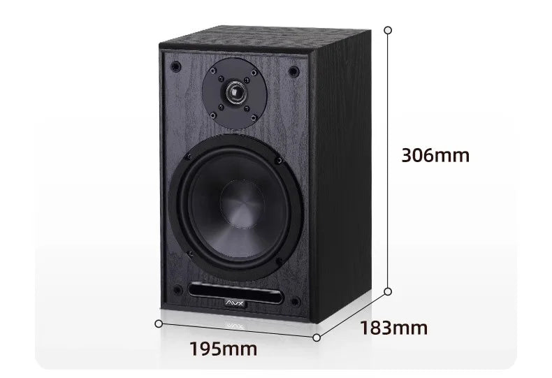 Household 6.5 Inch Bookshelf Speaker 100W*2 Output Power 2 Way HIFI Passive Speaker 2.0 Stereo 1 Inch Silk Film Dome Tweeter