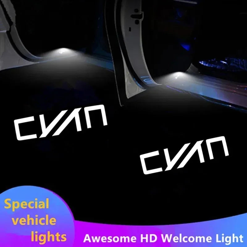2pcs Led Car Door Welcome Logo Light for Lynk&Co 01 02 03 05 09 2017-2024 Auto Laser Projector Ghost Shadow Lamps