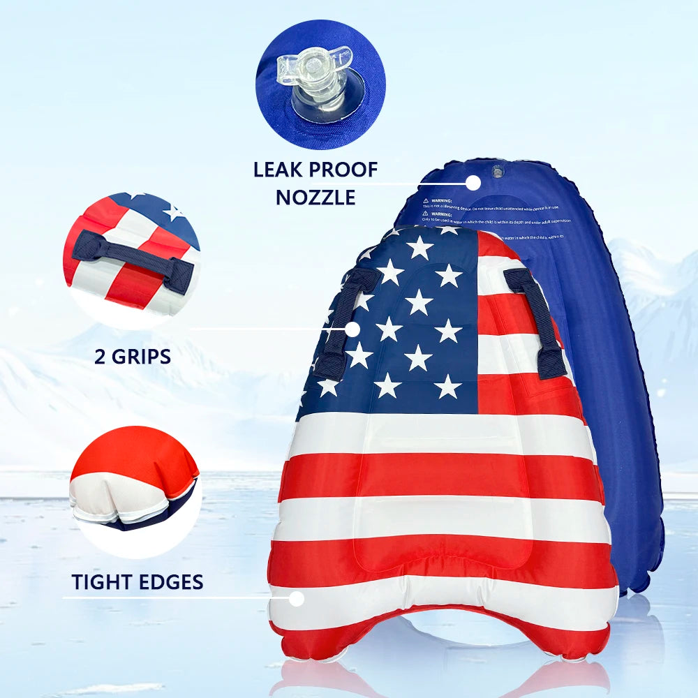 1pc Inflatable Half Star Surfboard PVC Portable Summer Swim Board Suitable For Beach Lake Pool Parties