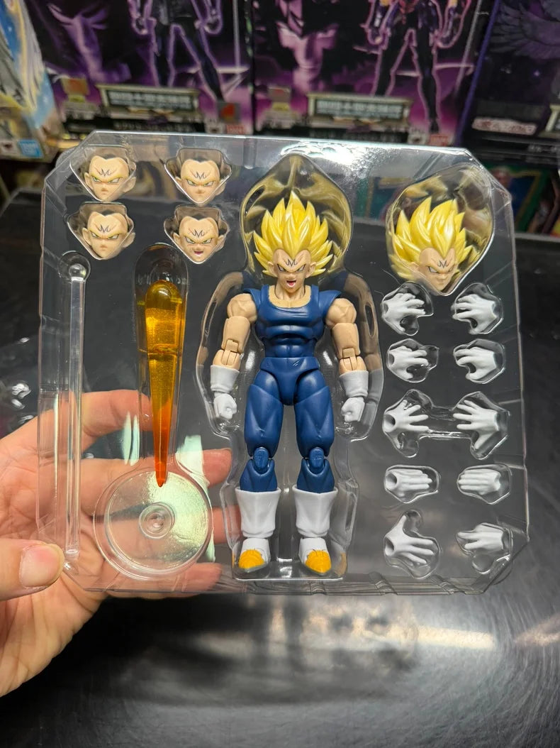 ﻿In stock Black Hole Toys & TK Super Saiyan SSJ Majin Vegeta Battle Damage Full Power anime Action Figure model toy gifts