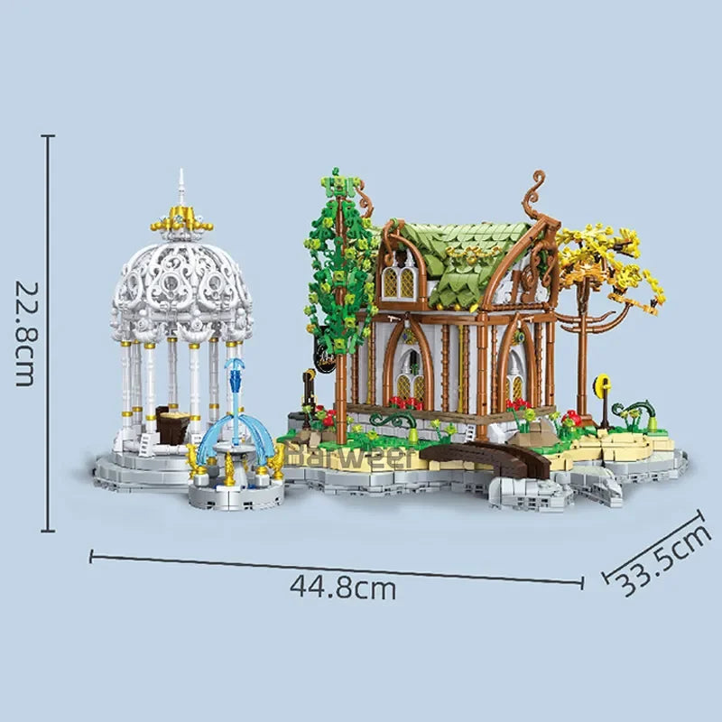 Movie Rings Rivendell Building Blocks MOC City of Elven Architecture Model Brick Assembly Puzzle Toys Children Christmas Gift