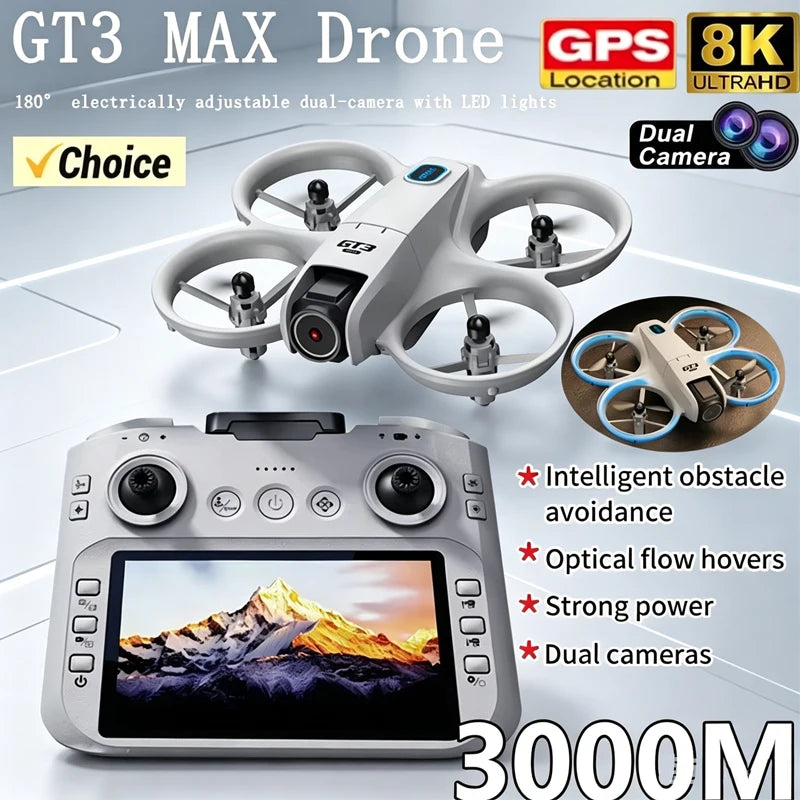 2026 GT3Max HD 8K RC Drone with Wide Angle Camera Foldable Helicopter Quadcopter Aircraft for Kids Professional Gift Toys