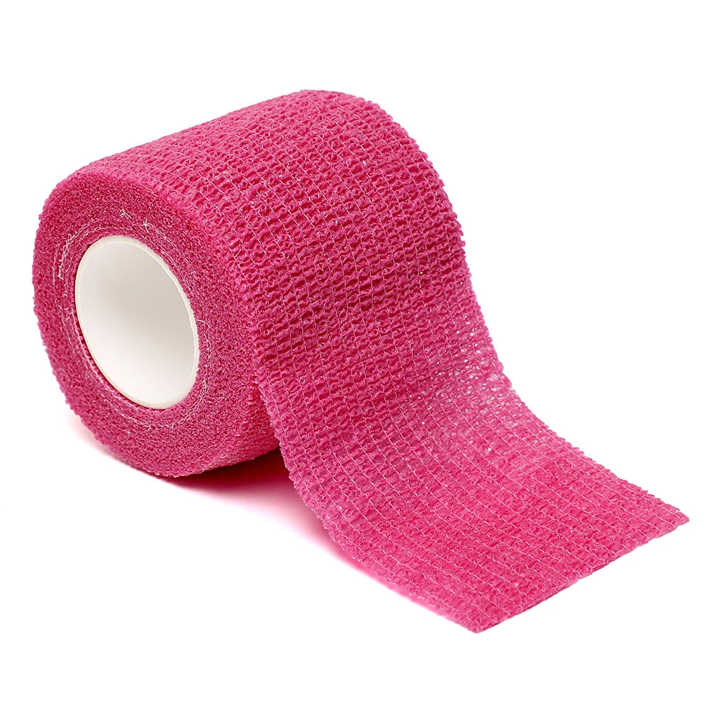 12pcs of 4.8-Meter Elastic Sports Self-Adhesive Bandages, Protecting Fingers, Ankles, Palms, and Shoulders, Knee Protection