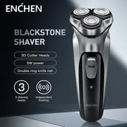 ENCHEN Blackstone Electrical Rotary Shaver for Men 3D Floating Blade Washable Type-C USB Rechargeable Shaving Beard Machine
