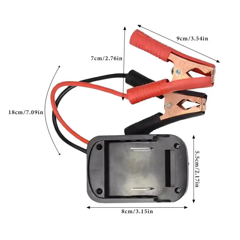Jump-start your car effortlessly with this quick-charging lithium battery jump starter—featuring double USB ports for charging your devices on the go!