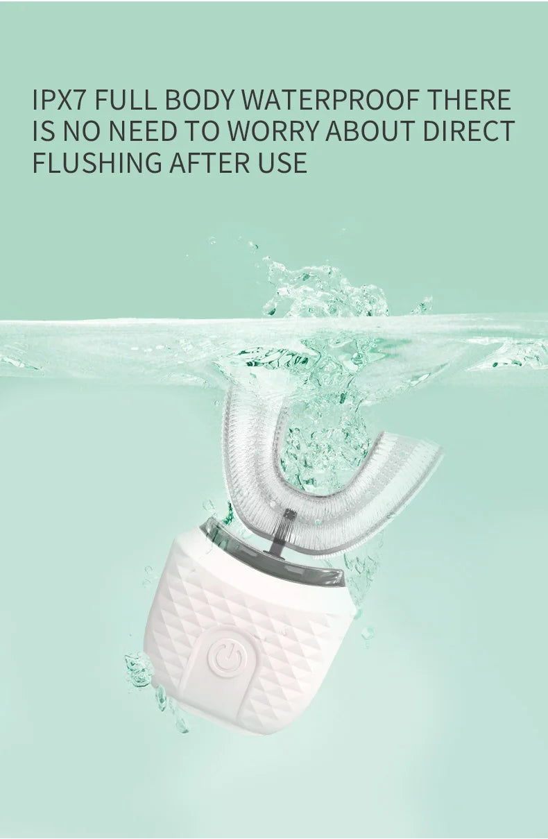 Achieve a superior clean with this electric U-shaped toothbrush for adults—automatic, USB rechargeable, and designed for convenience and effective brushing!