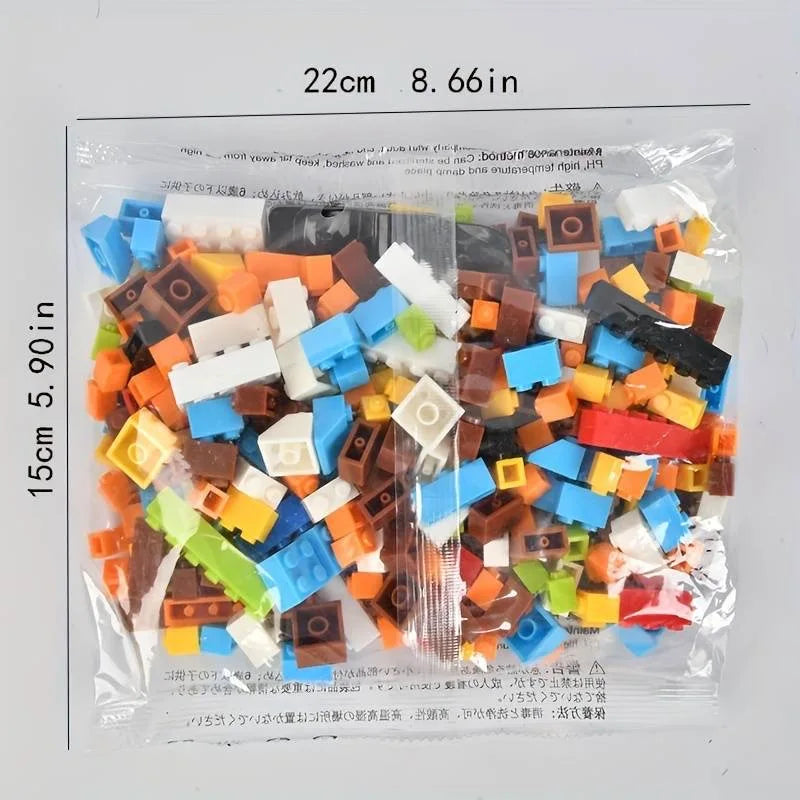 500-1000 DIY creative building blocks bulk set Urban Classic building blocks Assembled birthday gift children's educational toys