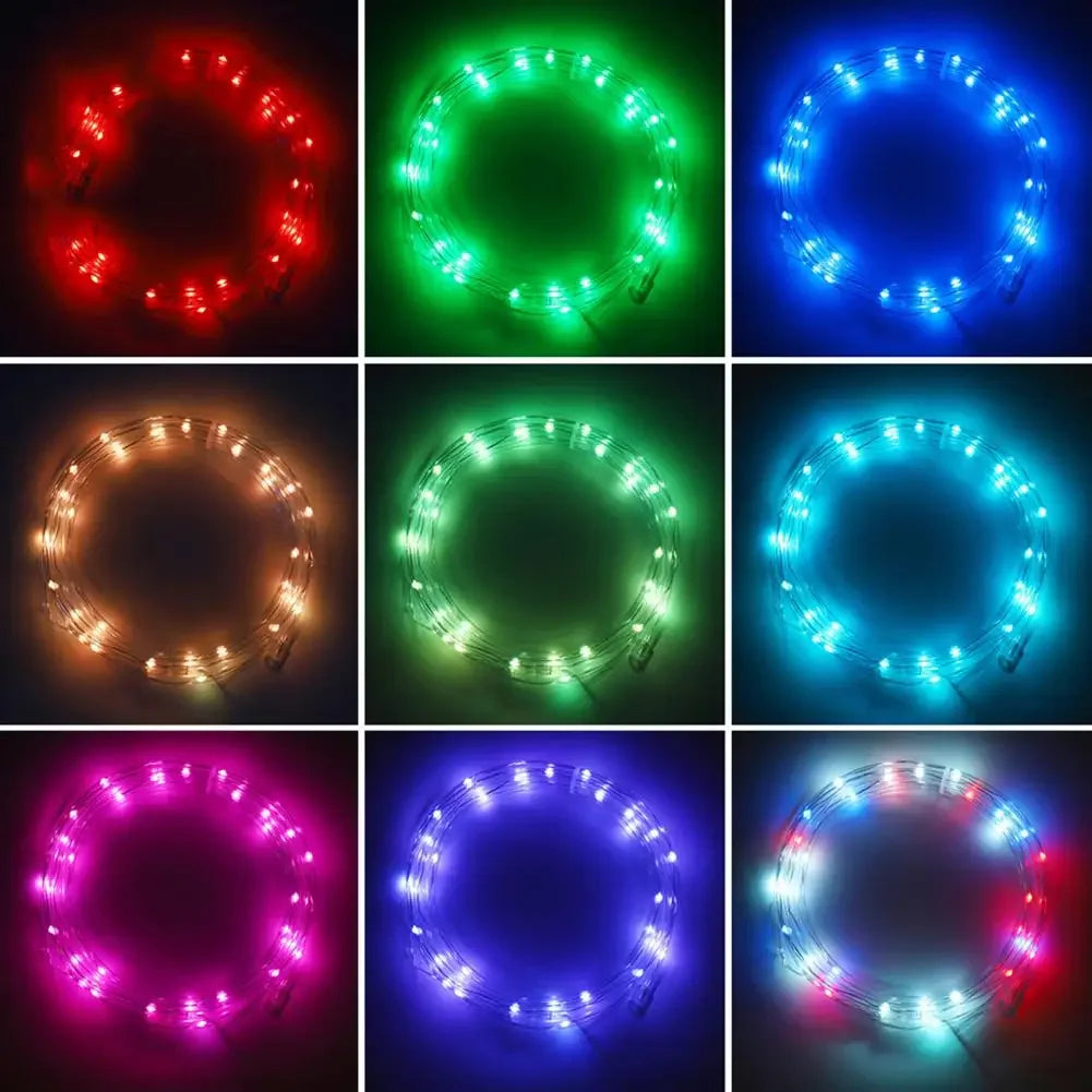 LED Basketball Hoop Rim Lights, Battery-powered Light Remote Control 16 Color Change by You Gift for Kid Play at Night, Outdoors
