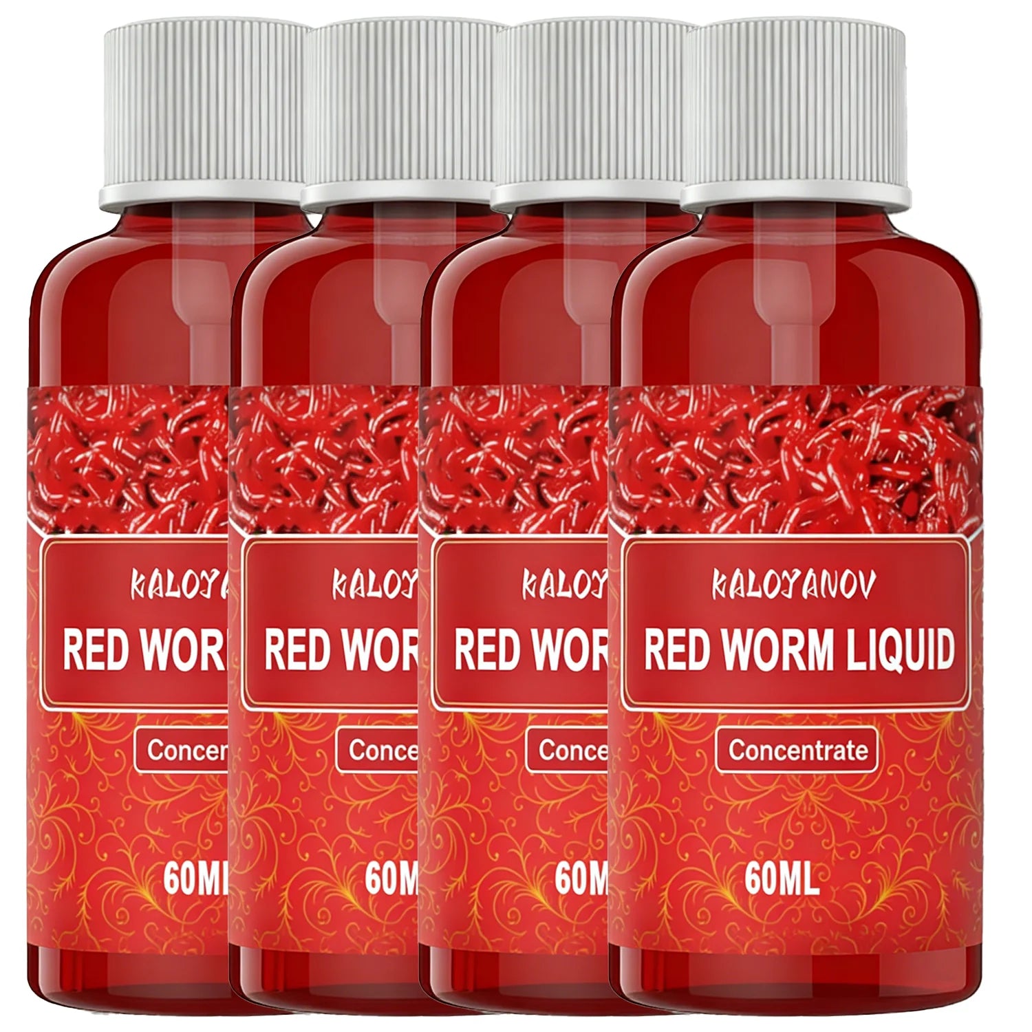 60ml Red Worm Liquid Concentrated Fish Attractant for Carp Fishing Bait Additive Lure Scent Fast Attraction Professional Gear