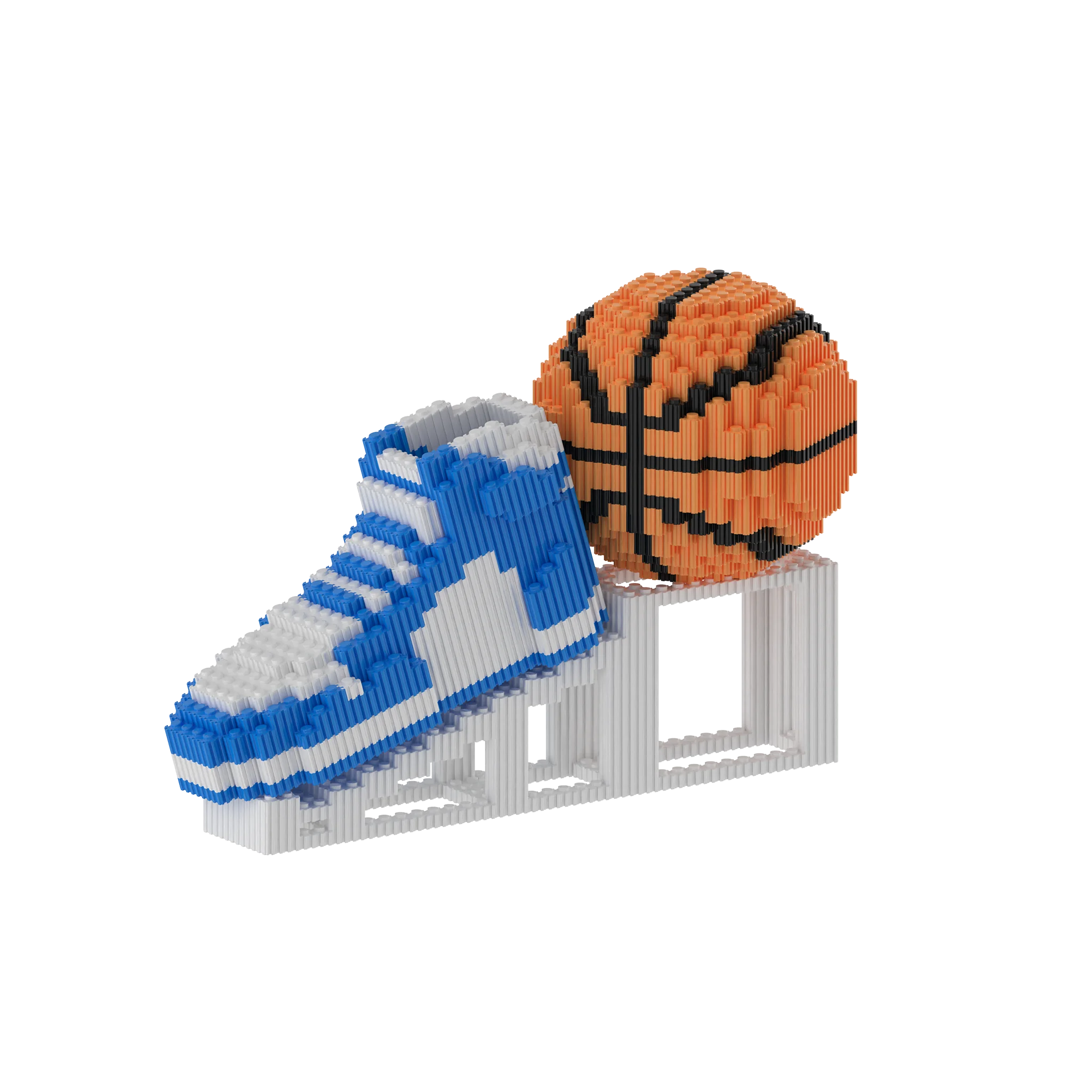 Sports DIY Building Blocks Basketball Sneakers Building Creative Blocks Fidget Toys Ideal Gift For Sports Fans Unique Room Decor
