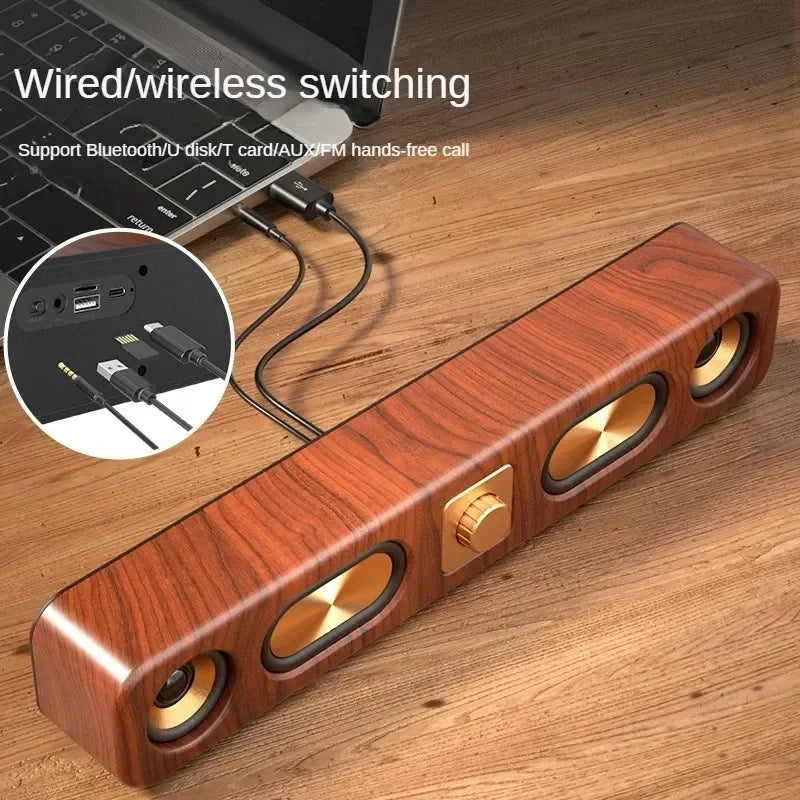 Bluetooth Speaker Portable Outdoor Speakers Aux Connection Usb/tf Read Insert Long Strip Desktop Subwoofer Audio