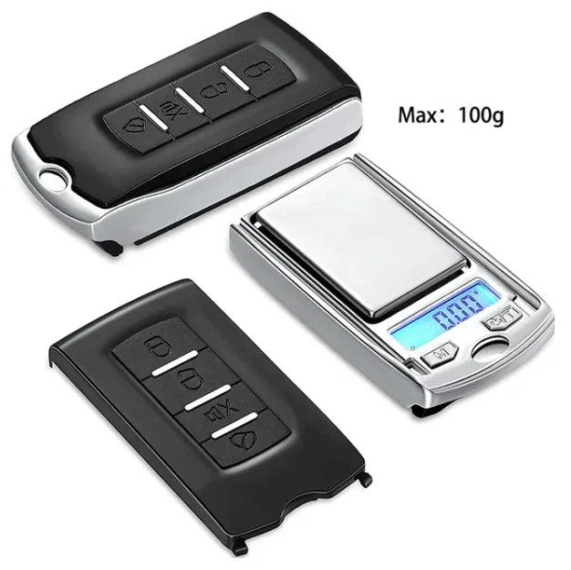 Car Key Shape Mini Digital Pocket Scale 0.01g Precision 100g/200g Portable Electronic Gram Scale LCD