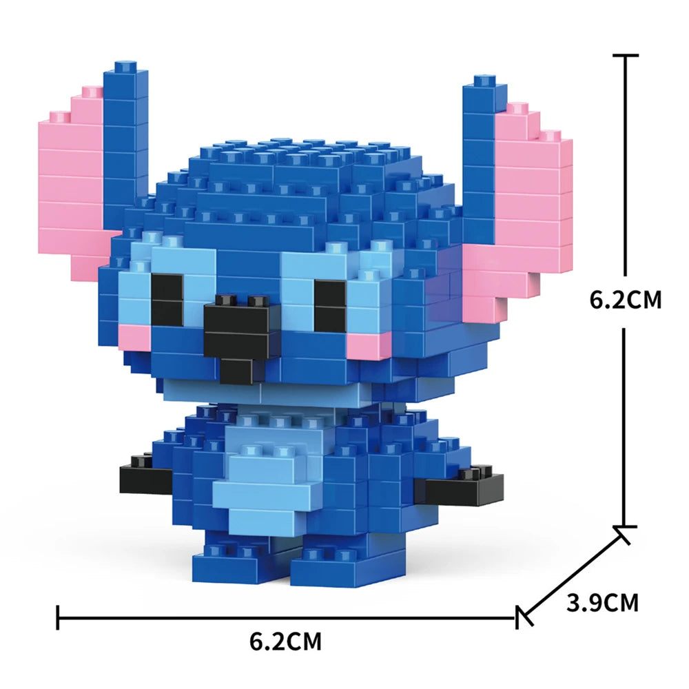 Funny Anime Figure Interstellar Stitch Blocks Small Particles Building Blocks Assembled Puzzle Block Toy Children Christmas Gift