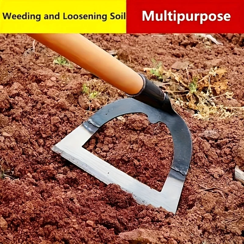 14-26CM Professional Weeding Hoe Handheld Hollow Hoe Thickened Manganese Steel Agricultural Weeding Hoe Planting Vegetable Garde