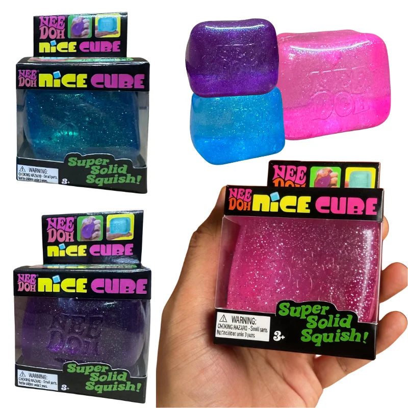NeeDoh Nice Cube Series of Products Stress Relief Toy Soft Squeeze Fidget Cube for Kids & Adults  Anxiety Relief Sensory Toy