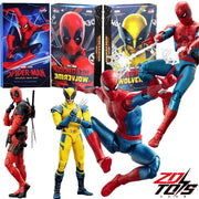 ZDTDS Deadpool & Wolverine Spider-Man X-Men Logan Winston Wilson Assembly Action Figures Collection Doll Joint Mobility Toy Gift