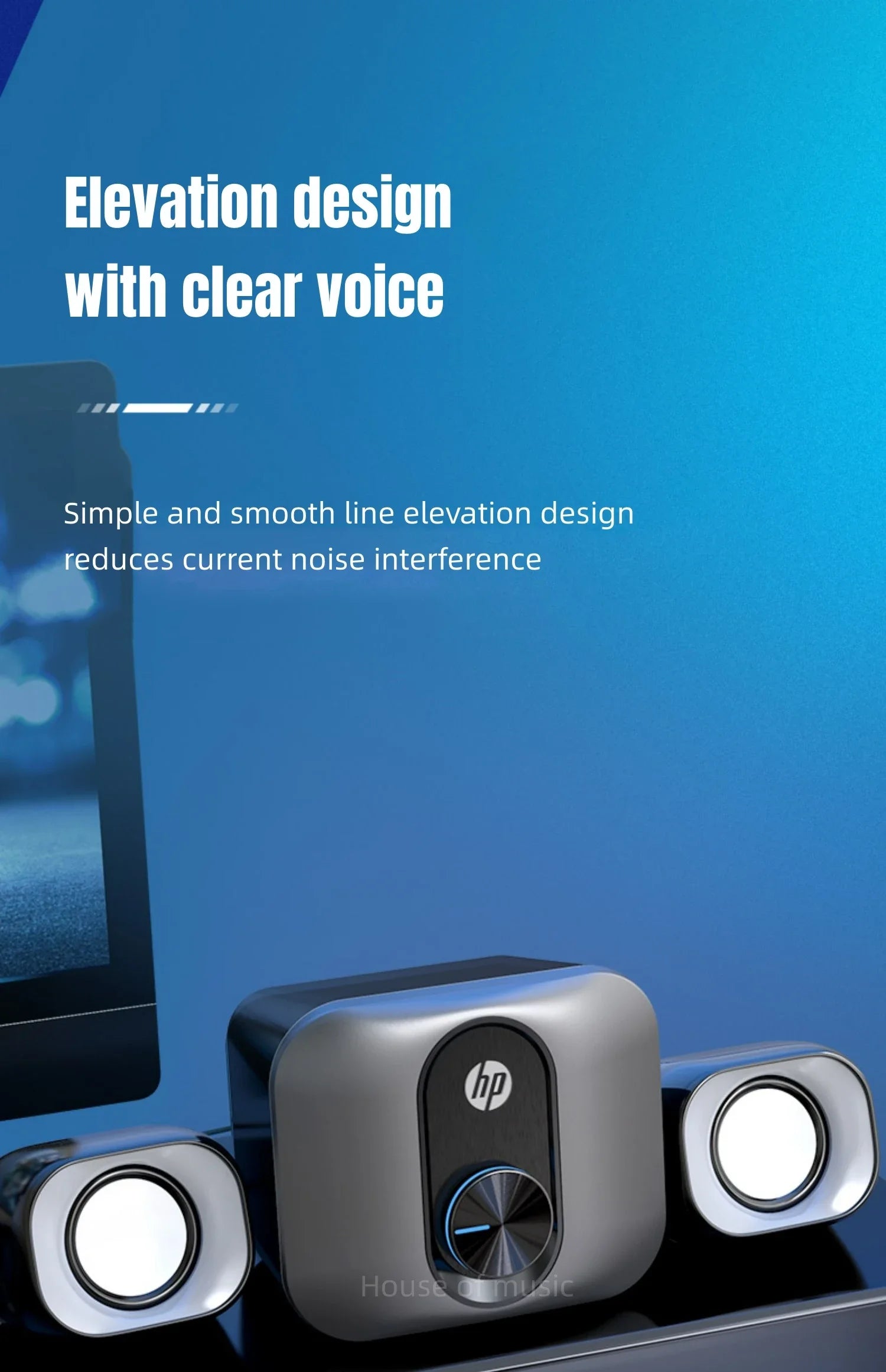 High Quality Desktop Computer Game Speakers Stereo Subwoofer Audio HP Home Laptop 2.1 Wired Multifunctional Computer Loudspeaker