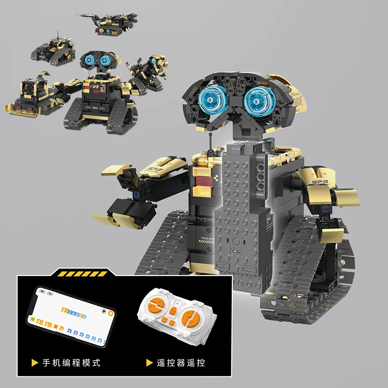 Multi-Axis mechanical Arm Programmable Building Blocks 5 in 1 robot Remote Control toys Interactive STEM Learning children gift