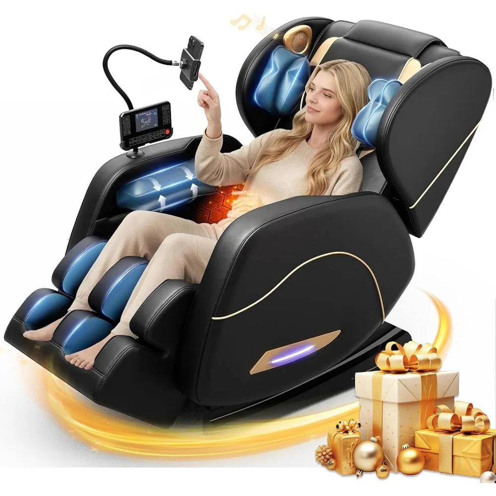 Full Body Zero Gravity Massage Chair with Heat, Airbags, and Customizable Programs for Home and Office Comfort