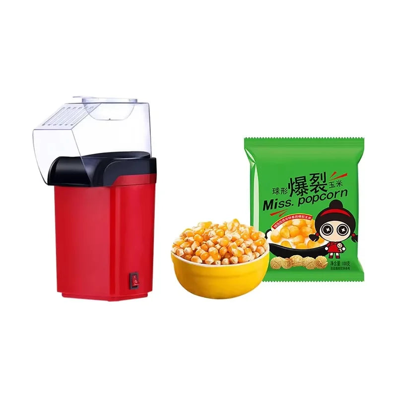 Indulge in quick and tasty snacks at home with this premium electric popcorn maker. The mini hot air corn popper features fast heating and a stylish design, making it perfect for convenient and delicious popcorn treats!