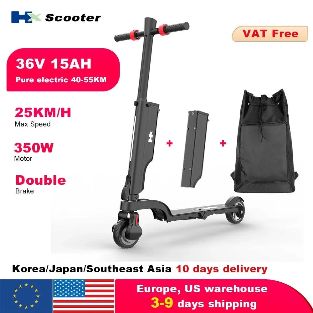 HX X6 Electric Scooter Foldable 7.5A 350W 25KM/H Electric Scooters 36V EScooters 5.5 Inch E Scooter For Adults