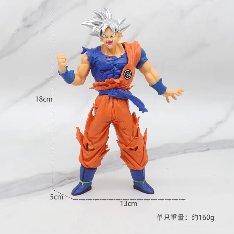 Anime Dragon Ball Z Super Saiyan Model Son Goku Scene PVC Action Figure 18cm Statue Collectible Toy Action Model Doll Kids Gifts