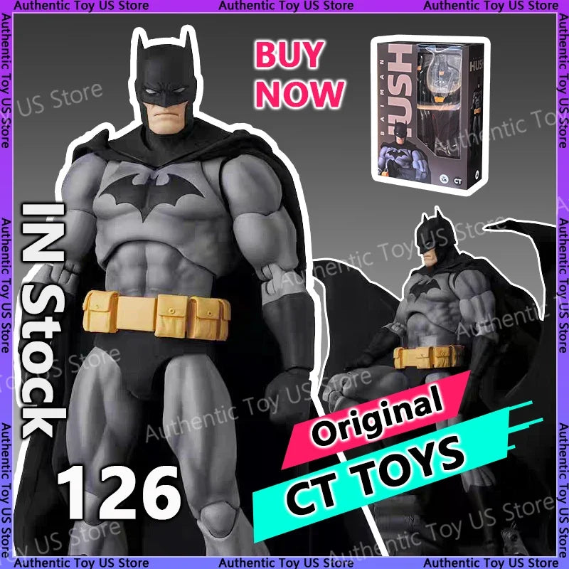 2025 NEW CT Toys Batman Figure Batman Mafex 126 Action Figure DC Justice League Hush Figurine The Dark Knight Collection Kid Toy