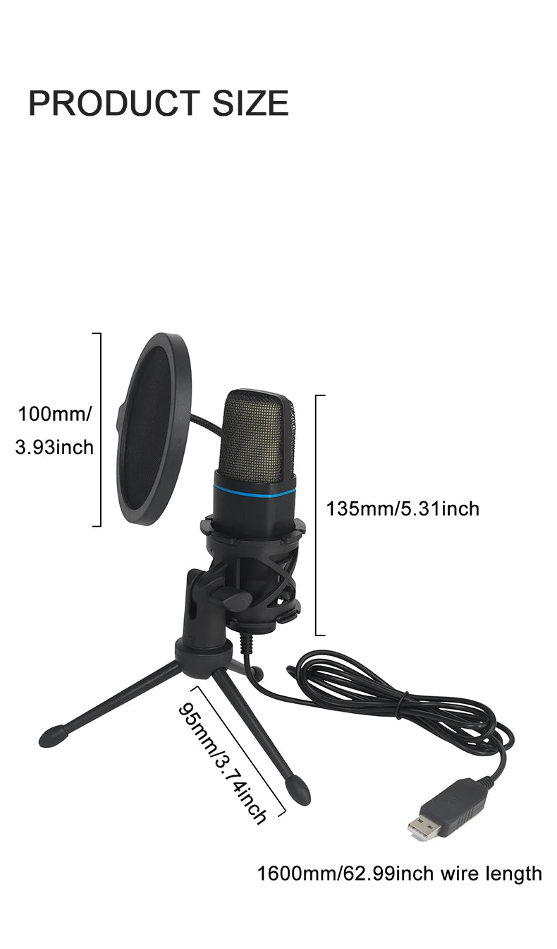 Level up your streaming setup with this RGB USB condenser microphone—perfect for gaming, streaming, and crystal-clear voice recording!