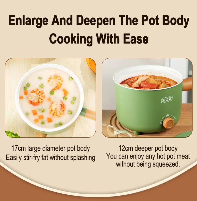 220V/110V Multifunction Cooker Household Single/Double Layer Hot Pot Mini Electric Cooking Machine Non-stick Pan Pots EU /USPlug