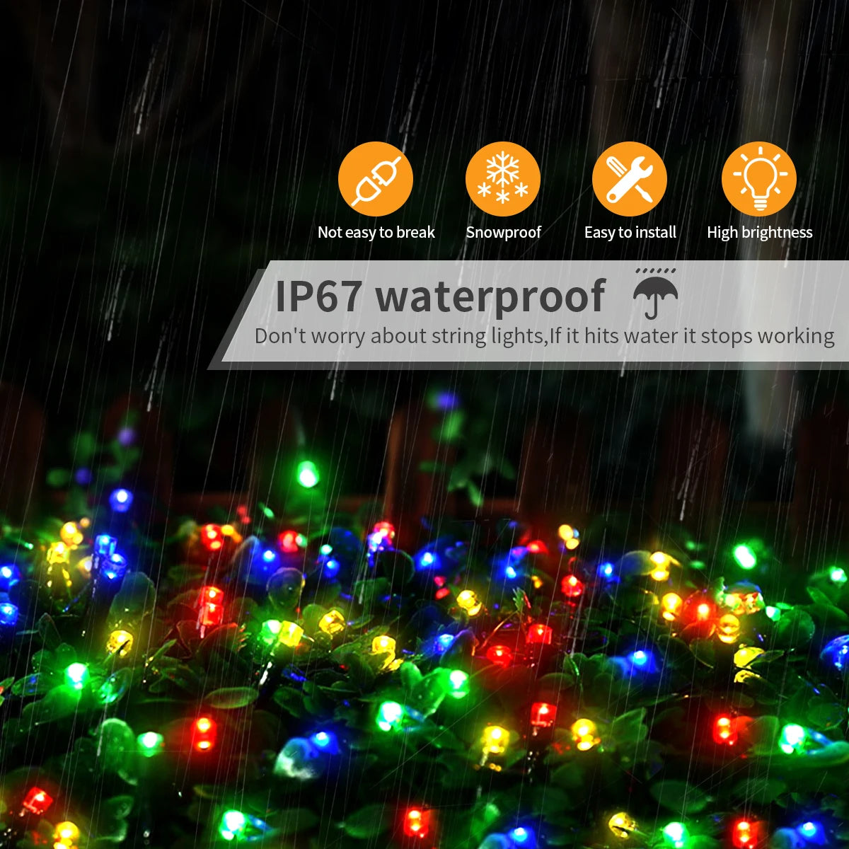 Outdoor Lights Garland 220V 110V US EU Plug Led String Light Waterproof Christmas Garden Wedding Decoration Xmas Light 10m -100m