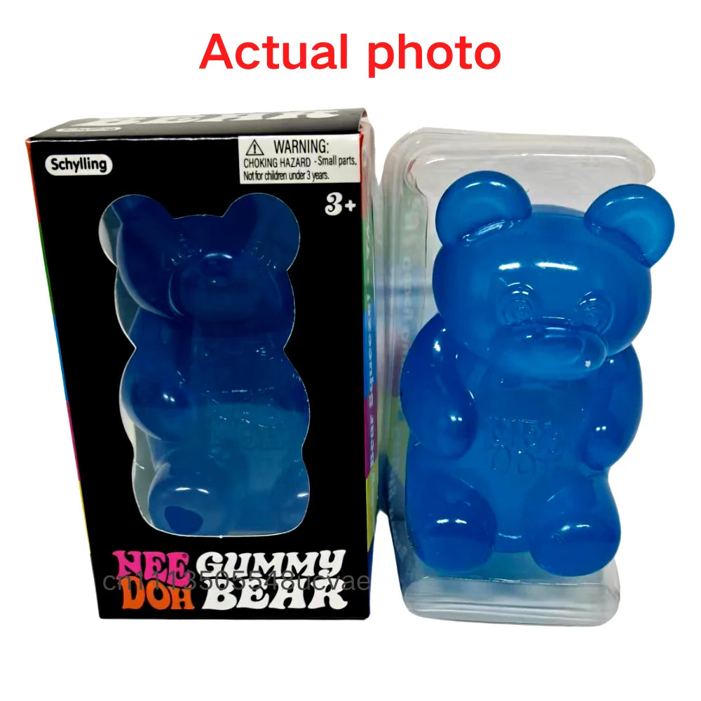 NeeDoh Gummy Bear Maltose Squeeze Squishy Fidget Toy Stress Relief for Kids Adults Blind Box