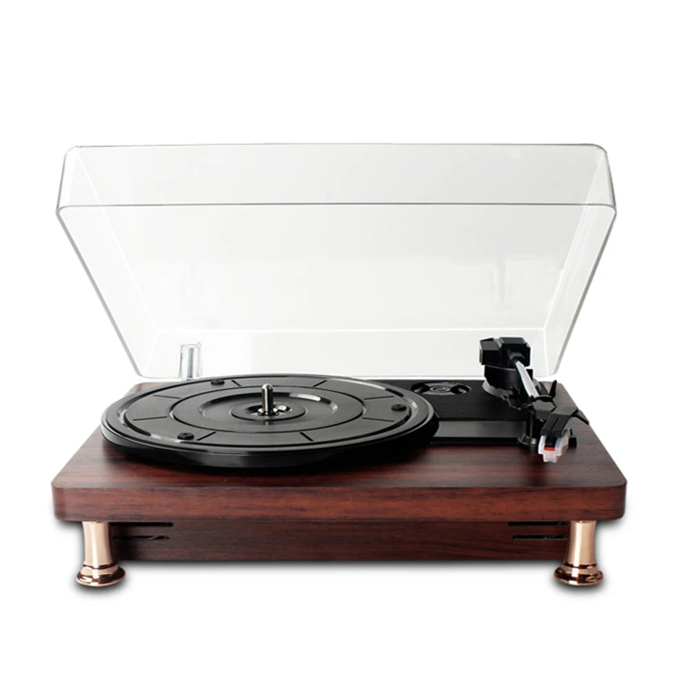Retro Vinyl Record Player Record Player with Dustproof Cover Classic Nostalgic Style Record Player EU/US Plug Record Player
