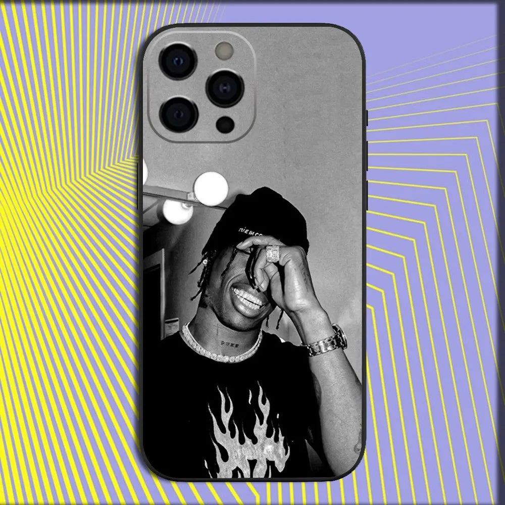 Travis Scott Cactus Jack Phone Case For iPhone 16 15 14 13 12 11 Pro Max Mini X XS SE 7 8 Plus 16E Shockproof Soft Cover Fundas